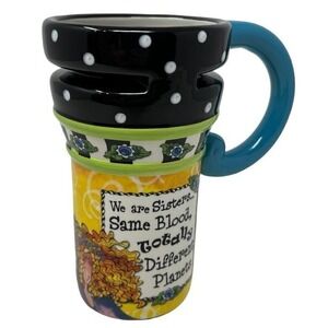 Suzy Toronto‎ Coffee Mug We are Sisters, Same Blood Different Planets Tea Cup